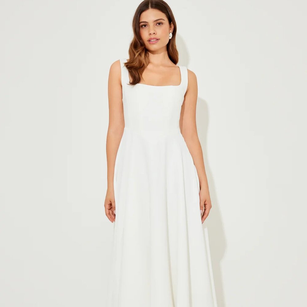 Oddmuse The Ultimate Muse High Waist Square Neck Midi Dress